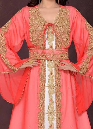 Takchita kaftan for women work on Dress Gowns  Kaftan with Belt - K067