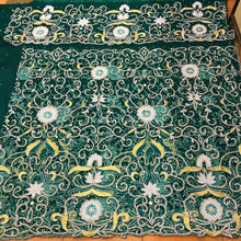 Load image into Gallery viewer, New arrival Superior Quality VIP TEAL GREE Nigerian Traditional wedding George Wrapper SET - NLDG063
