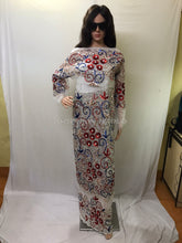 Load image into Gallery viewer, All Sequence Work White Net Lace George Wrapper with Matching Blouse - NLDG073
