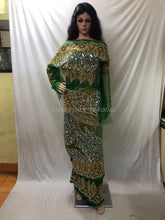 Load image into Gallery viewer, African Wedding FISH Pattern Beaded Designer george wrapper set - NLDG121
