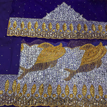 Load image into Gallery viewer, African Wedding FISH Pattern Beaded Designer george wrapper set - NLDG121
