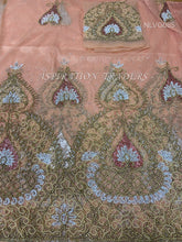 Load image into Gallery viewer, African Wedding Net Lace VIP George Wrapper With Blouse- NLVG065
