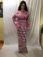 Load image into Gallery viewer, Nigerian Lace Fabrics Wholesale And Retail African High Quality Lace George - NLVG069
