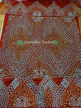 Load image into Gallery viewer, Beautiful Red African High Quality African Wedding Net lace George -
