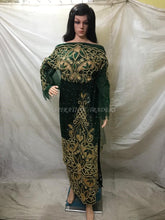 Load image into Gallery viewer, Nigerian Green Net lace Hand Made Beaded George Wrapper With Blouse - NLVG109
