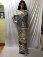Load image into Gallery viewer, African Wedding New Trending Grey Color Net and Silk George Wrapper with blouse- NLVG118
