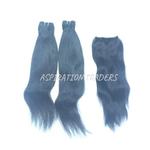 Load image into Gallery viewer, Virgin Straight Hair Extension - 2 Bundles + 1 Closure - Aspiration Traders
