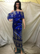 Load image into Gallery viewer, Asobie Wedding Raw Silk Taffeta Embroidered George wrapper with blouse igbo wedding wear - RSG134

