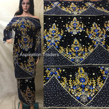 Load image into Gallery viewer, VIP Designer Trending Velvet Heavy Beaded George Wrapper set For African Wedding - VG015
