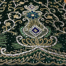 Load image into Gallery viewer, Premium Quality Velvet George Wrapper set with Nice Hand Beaded Work - VG016
