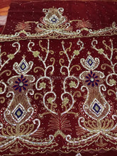 Load image into Gallery viewer, Premium Quality Velvet George Wrapper set with Nice Hand Beaded Work - VG016
