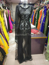 Load image into Gallery viewer, Round neck Luxury Heavily beaded Back Front Designer Evening Dress material -EG016 (1)
