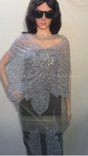 Load and play video in Gallery viewer, Designer Silver Color Sea Pearl Bead Ash Net Lace Beaded Blouse - BB057

